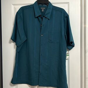 EUC Teal Short Sleeve Button-Up Shirt